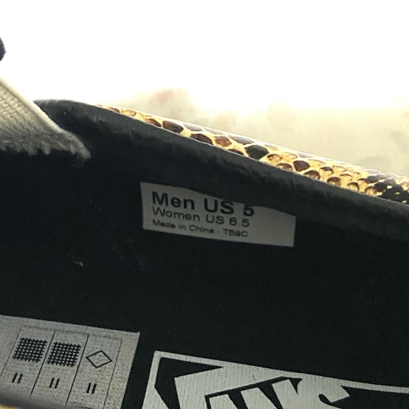 Vans Leather/Snake Pattern Slip-Ons - Picture 8 of 11